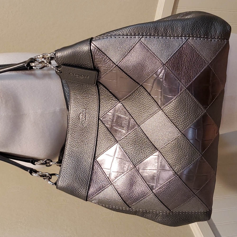 Coach Metallic Patchwork Shoulder Bag
